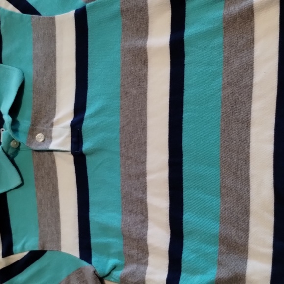 Boys collar shirt Size M (7-8) By Place Color: Blues, Whit & grey 100% Cotton - Picture 9 of 10